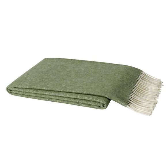 LANDS DOWNUNDER Bedding Lands Downunder Ah Olive Herringbone Throw
